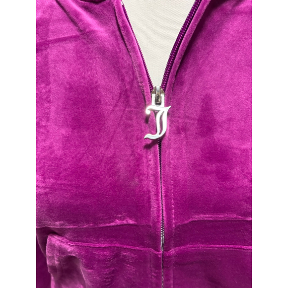 NWT Bling Juicy Couture Violet Sunset Purple Velour Tracksuit Size Large Glam - Picture 12 of 12